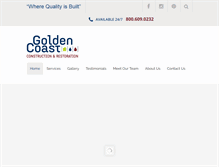 Tablet Screenshot of goldencoastco.com
